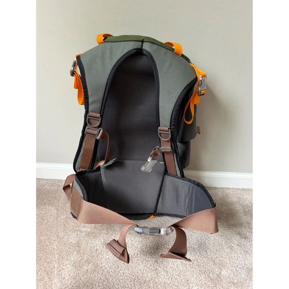 Vintage Vortex Hiking Backpack Internal Frame Green Gray Orange Y2K Gorpcoe